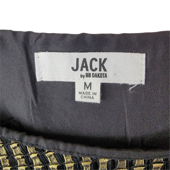 Jack by BB Dakota Womens Black & Gold Dolman Top Size Medium - Picture 3 of 5
